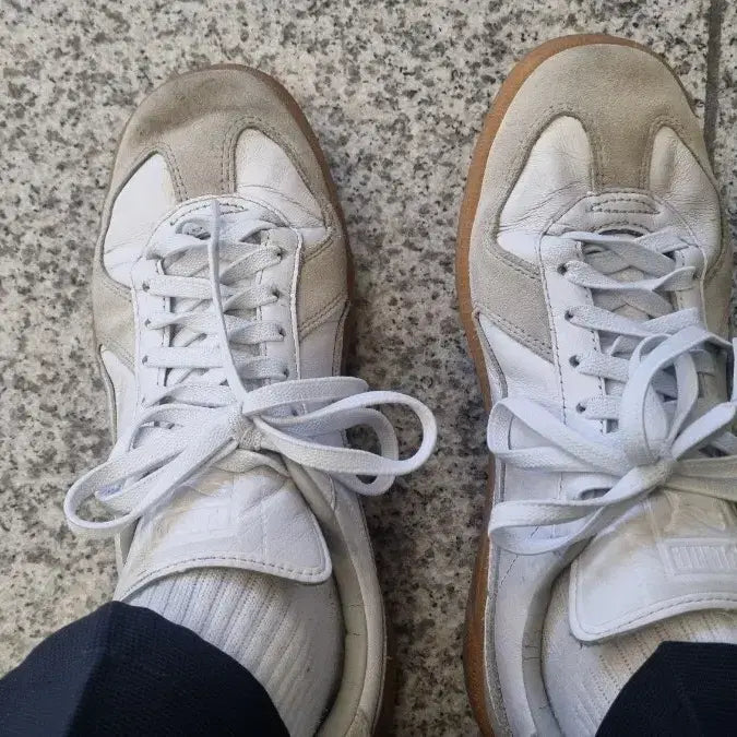 [BUNJANG] Puma German Army Trainer Sneakers White / 푸마 독일군 스니커즈 화이트