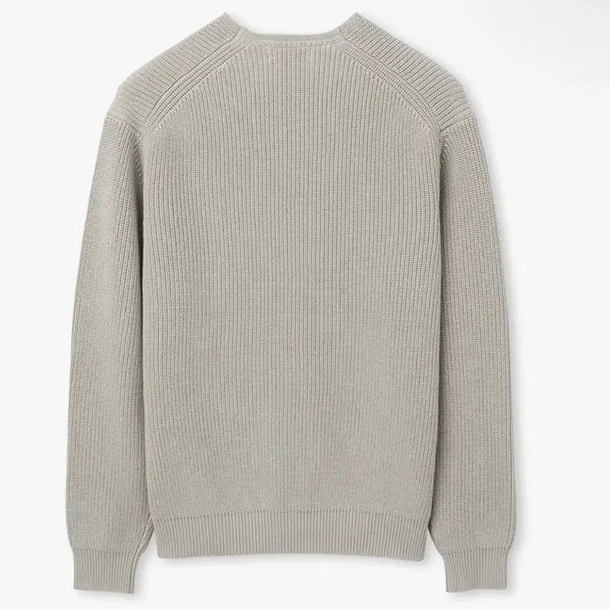 [BUNJANG] Fabregas Heavy Cotton V-Neck Knit Sweater / 파브레가 헤비 코튼 브이넥 니트 오트베이지 3사이즈
