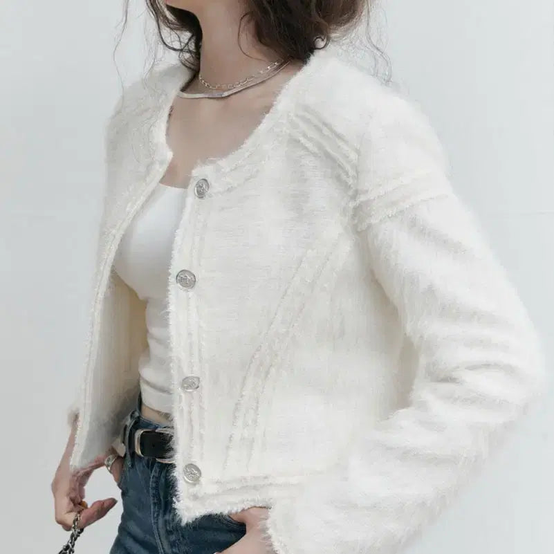 [BUNJANG] Cardinal Red Faux Fur Jacket / 카디널레드 퍼자켓