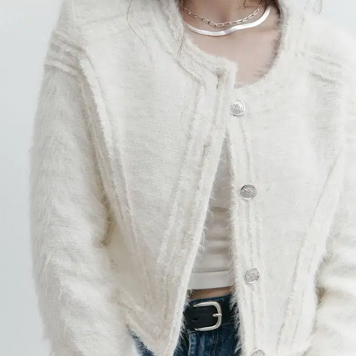 [BUNJANG] Cardinal Red Faux Fur Jacket / 카디널레드 퍼자켓