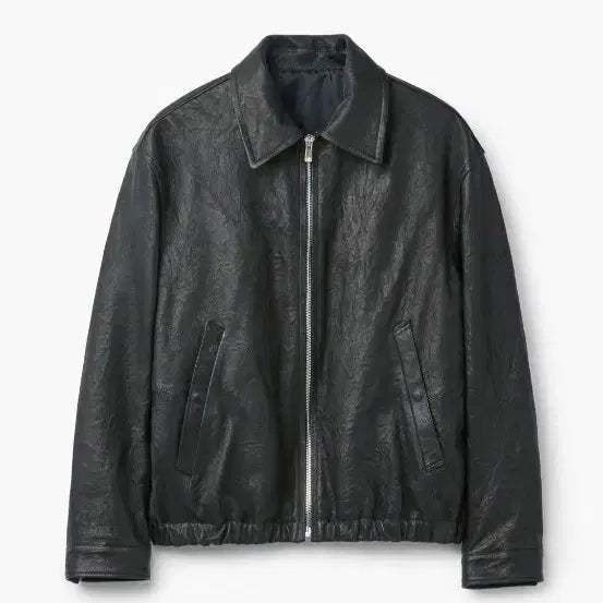 [BUNJANG] Epigram Crinkle Leather Bluezon L (Sealed) / 에피그램 크링클 레더 블루종 L(새상품)