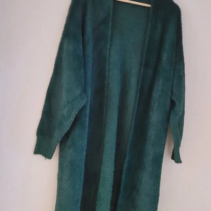 [BUNJANG] Emerald Green Fur Cardigan / (새상품)에메랄드 그린 퍼 가디건 79000원구매