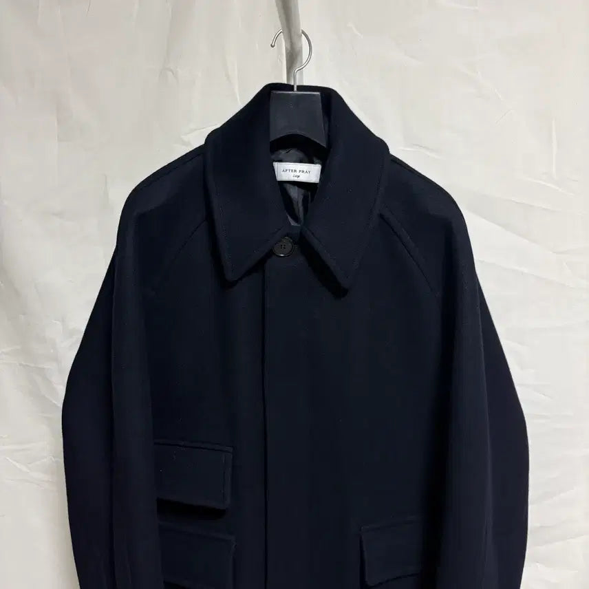 [BUNJANG] AFTERPRAY Tourist Balmacaan Coat - Navy, L / 애프터프레이 투어리스트 발마칸 코트 / 네이비, L