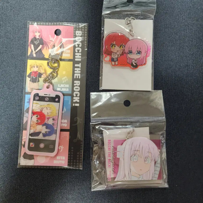 [BUNJANG] Bocchi the Rock Acrylic Keyring Set (Sealed) / 봇치 더 록 아크릴 키링 3종 세트 (미개봉)