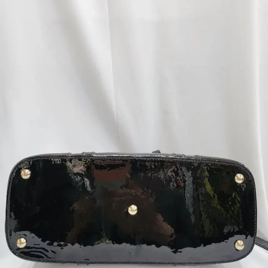 [BUNJANG] Gucci GG Logo Black Enamel Tote/Shoulder Bag / (정품)구찌 GG 로고 블랙 에나멜 토트백/숄더백