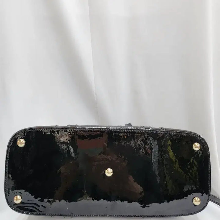 [BUNJANG] Gucci GG Logo Black Enamel Tote/Shoulder Bag / (정품)구찌 GG 로고 블랙 에나멜 토트백/숄더백