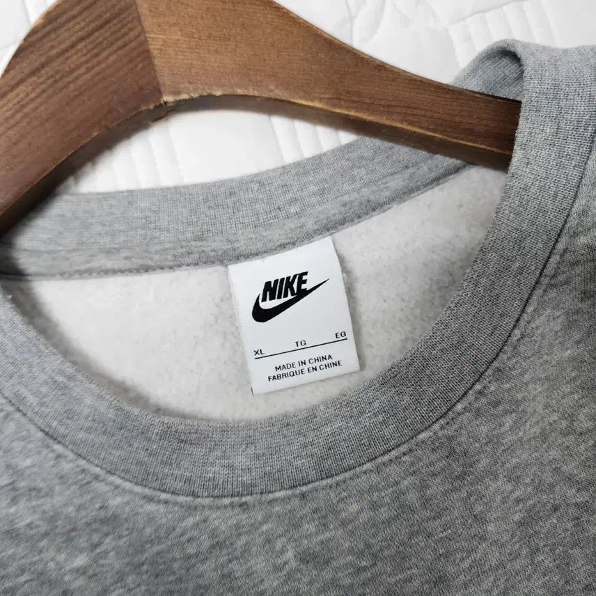 [BUNJANG] 나이키 기모맨투맨 회색 스우시 로고 XL