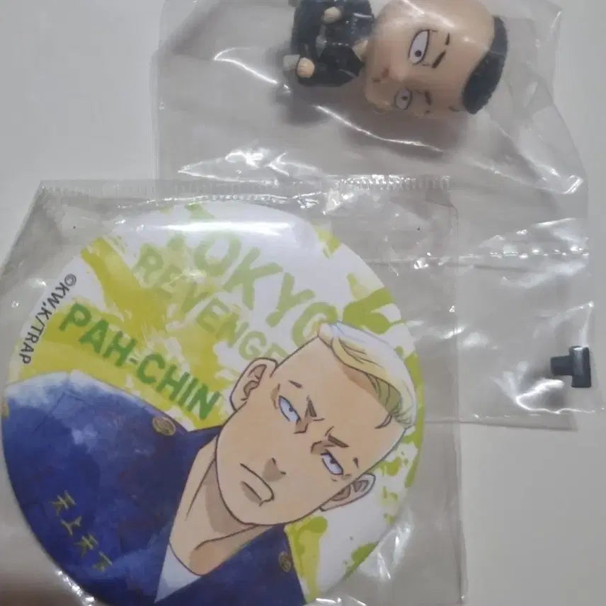 [BUNJANG] Tokyo Revengers Haruki Hayashida Mini Figure &amp; Big Can Badge Bundle Set / 도리벤 파칭 미니피규어 빅 캔뱃지 하야시다 하루키 도만 굿즈 공식 일괄