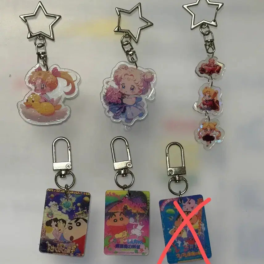 [BUNJANG] Crayon Shin-chan &amp; Sailor Moon Acrylic Keyring / 짱구 극장판 키링 &amp; 베이비 세일러문 아크릴 키링