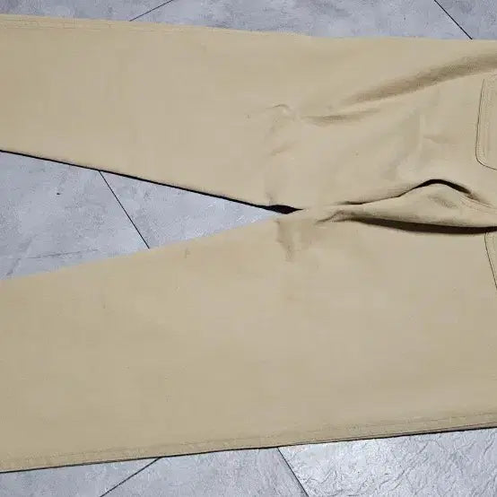 [BUNJANG] Mine Beige Simple Denim Pants / 마인 베이지 심플한 면 데님 바지 64
