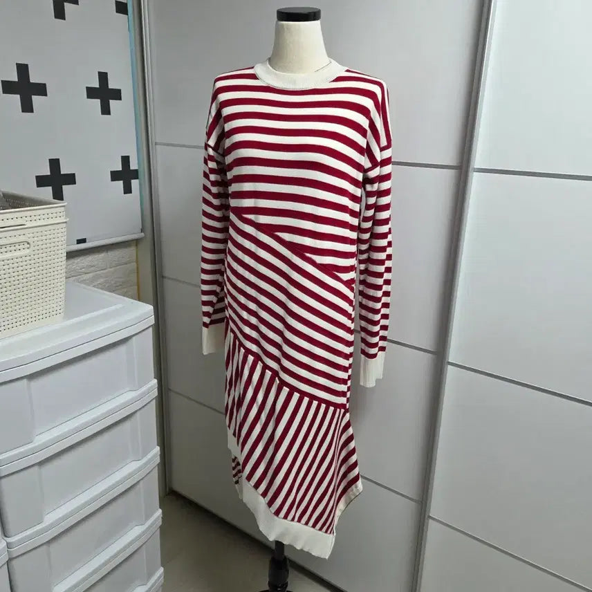 [BUNJANG] Striped Dress (Red) / (새제품)단가라 원피스(레드)