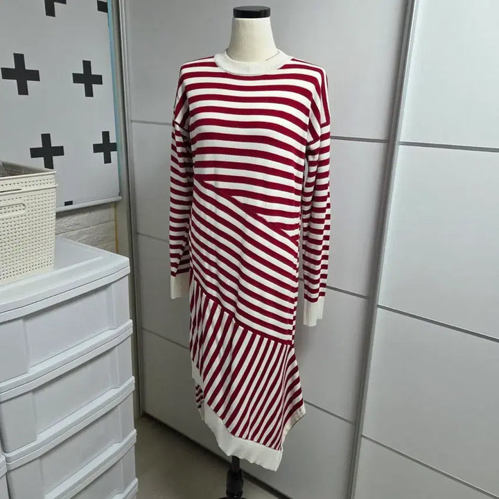[BUNJANG] Striped Dress (Red) / (새제품)단가라 원피스(레드)