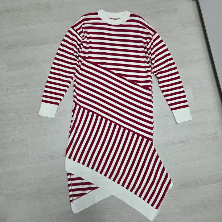 [BUNJANG] Striped Dress (Red) / (새제품)단가라 원피스(레드)