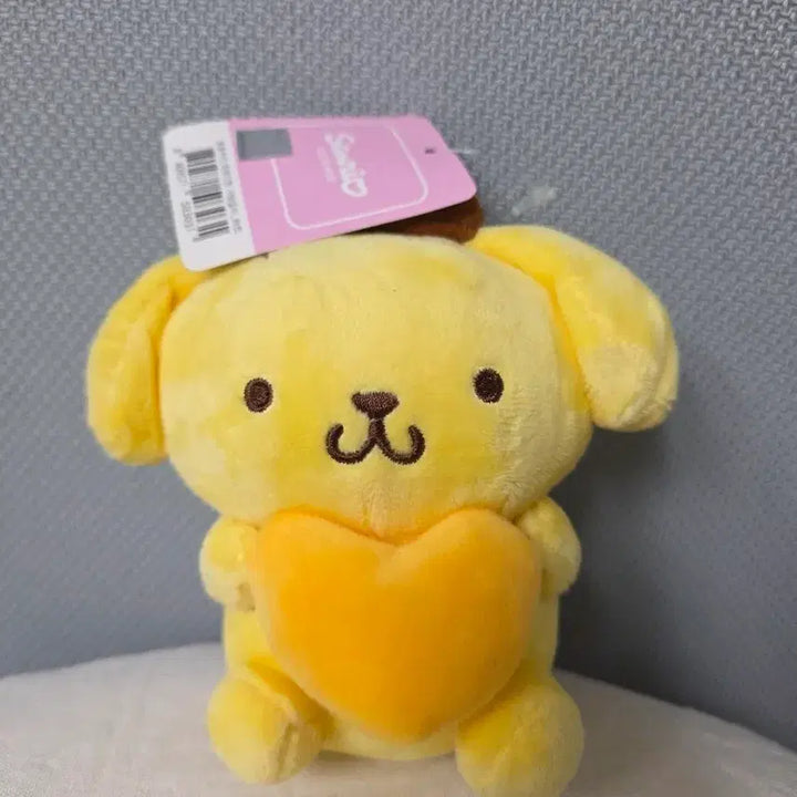 [BUNJANG] Sanrio Pompompurin Heart Doll Keyring / 산리오 폼폼푸린 하트 인형 키링 13cm 새상품