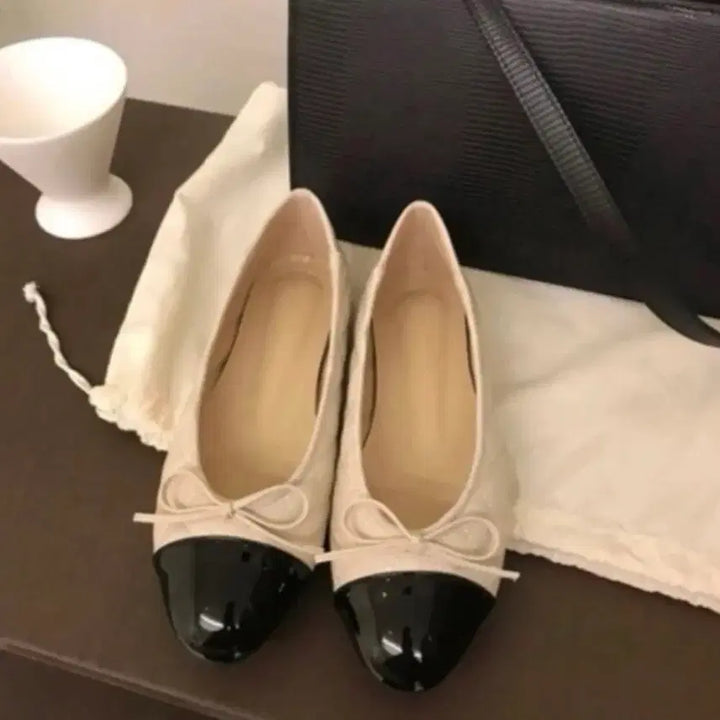 [BUNJANG] Flat Shoes, Ivory, 245-250 / 퀄팅 플랫슈즈 새상품 245-250