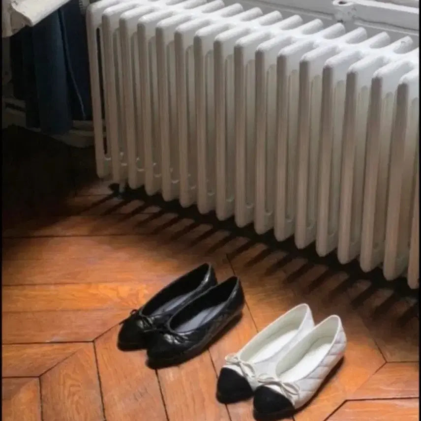 [BUNJANG] Flat Shoes, Ivory, 245-250 / 퀄팅 플랫슈즈 새상품 245-250