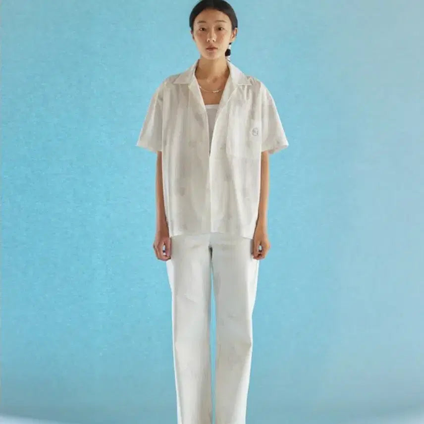 [BUNJANG] Ouro Coral Print Short Sleeve Shirt (Women&