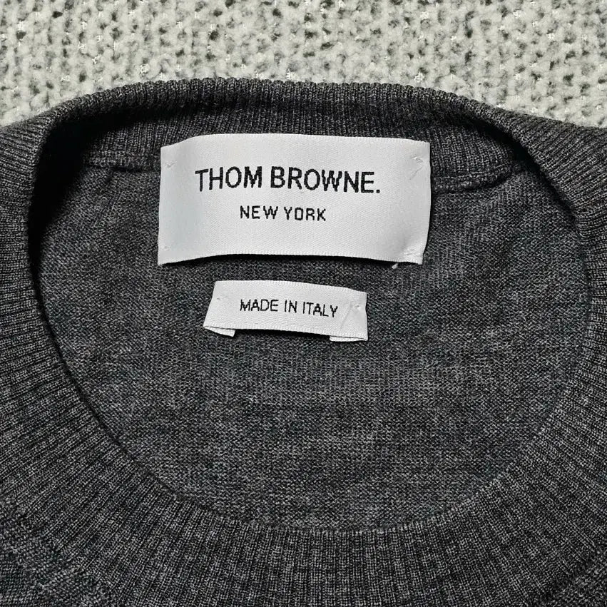 [BUNJANG] Thom Browne Merino Wool Sweater / [2] 톰브라운 메리노울 100% 사선완장 니트