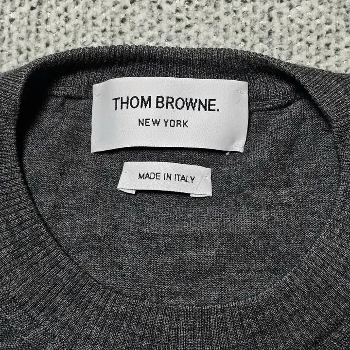 [BUNJANG] Thom Browne Merino Wool Sweater / [2] 톰브라운 메리노울 100% 사선완장 니트