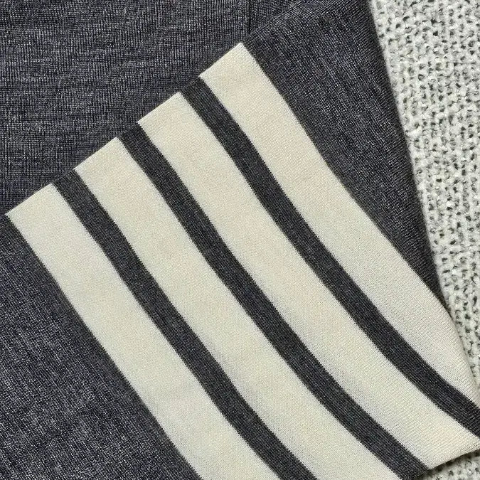[BUNJANG] Thom Browne Merino Wool Sweater / [2] 톰브라운 메리노울 100% 사선완장 니트