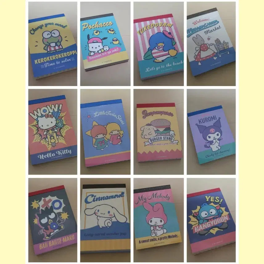 [BUNJANG] Sanrio Moment Collection Memo Pad Set / 산리오 메모지 12종 '순간을 소중하게' 판매합니다 :)