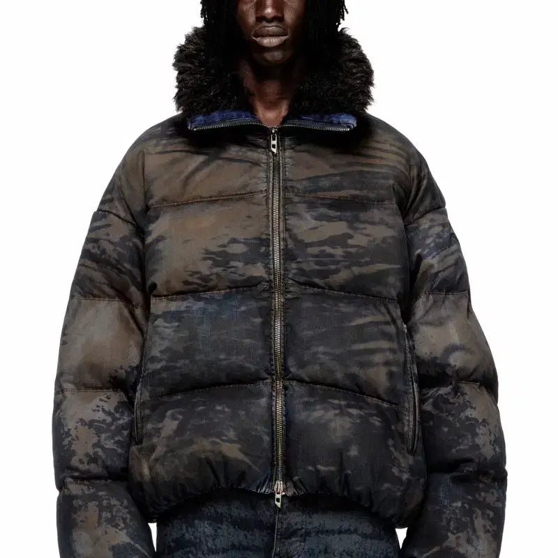 [BUNJANG] Diesel Fur Collar Padded Jumper / 디젤 퍼 카라 패딩 점퍼X최저가X