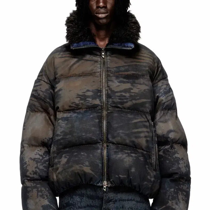 [BUNJANG] Diesel Fur Collar Padded Jumper / 디젤 퍼 카라 패딩 점퍼X최저가X