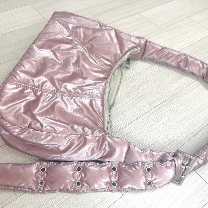 [BUNJANG] Fillintheblank Pink Icy Hobo Bag / 필인더블랭크 핑크 아이시 호보백