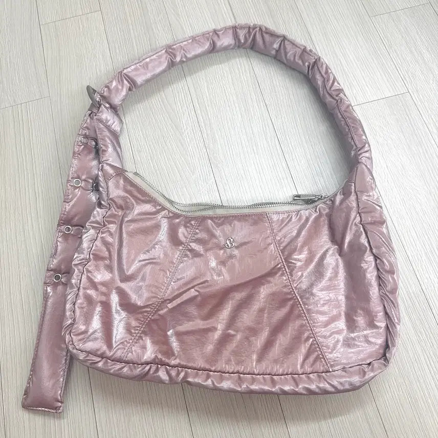 [BUNJANG] Fillintheblank Pink Icy Hobo Bag / 필인더블랭크 핑크 아이시 호보백