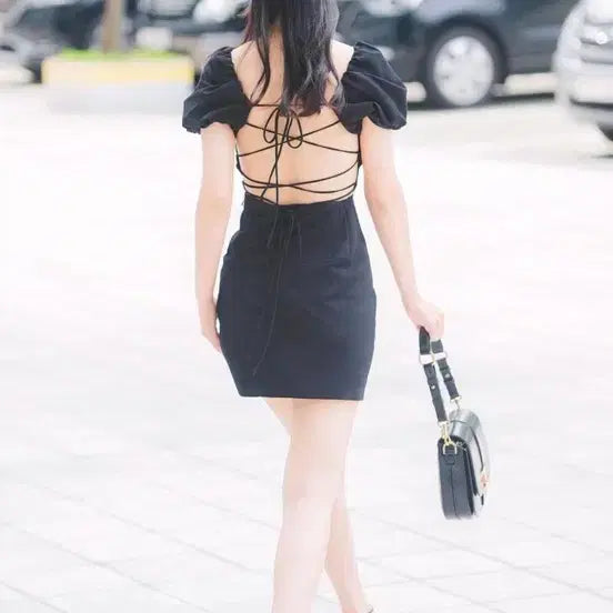 [BUNJANG] Zara Puff Square Mini Dress / 자라 퍼프 스퀘어 미니원피스