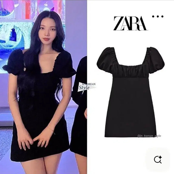 [BUNJANG] Zara Puff Square Mini Dress / 자라 퍼프 스퀘어 미니원피스