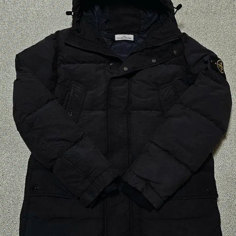 [BUNJANG] Stone Island Cotton Nylon Ripstop Down Padded Jacket / [M] 스톤아일랜드 코튼 나일론 립스탑 다운 패딩