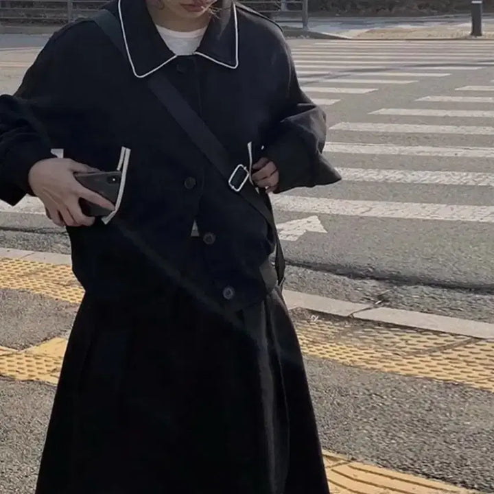 [BUNJANG] Anyone More Varsity Jacket (Black) / 애니원모어 러키 바시티 자켓(Black)-free