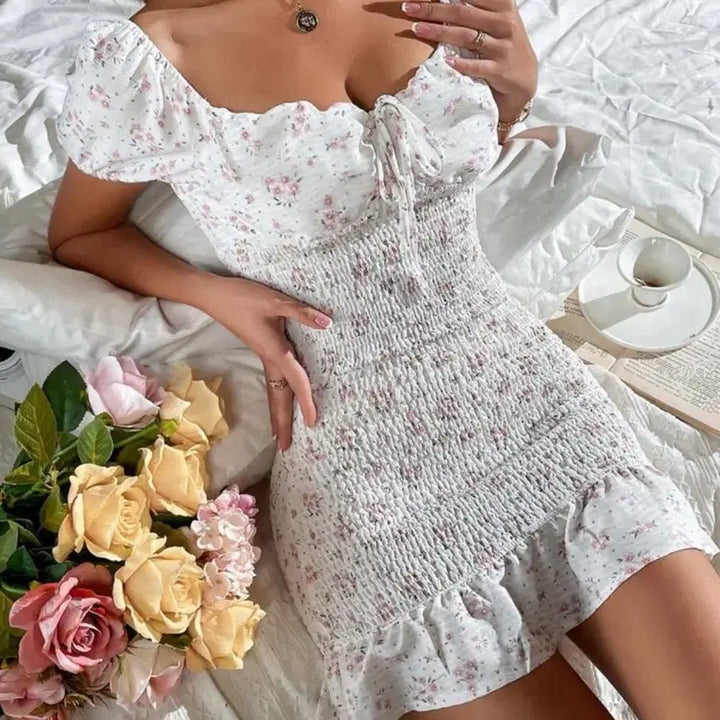 [BUNJANG] Floral Mini Dress / 플라워 미니원피스