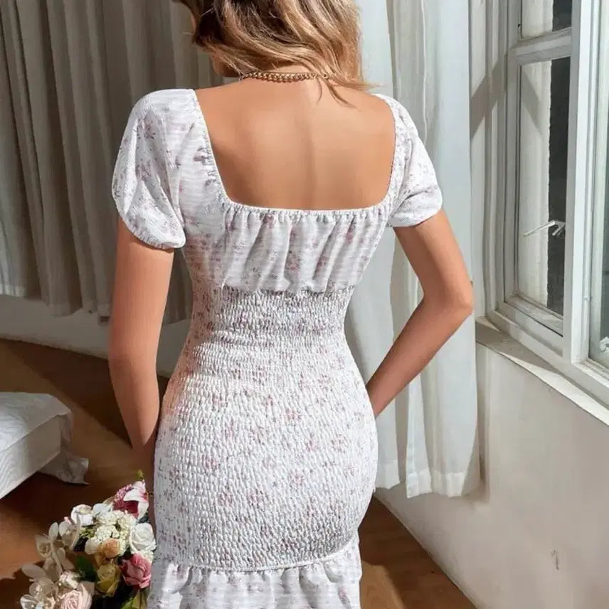 [BUNJANG] Floral Mini Dress / 플라워 미니원피스