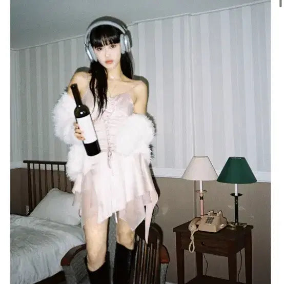 [BUNJANG] angelnumber555 Lace-up Dress / (택포)angelnumber555 엔절넘버555 레이스업 드레스