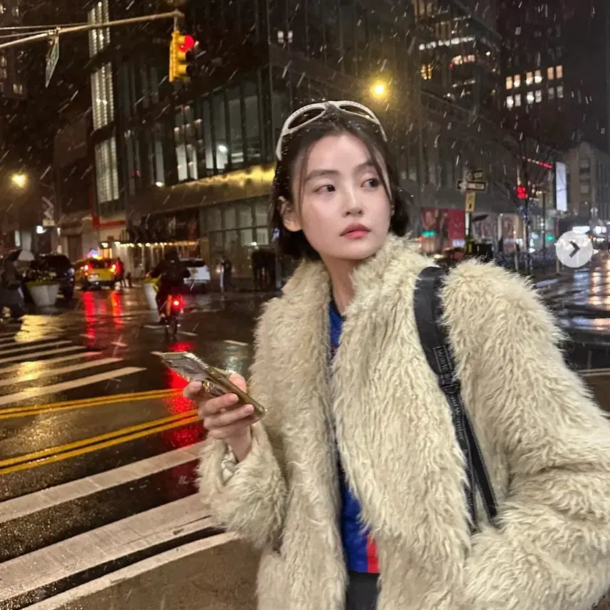 [BUNJANG] Akol Faux Fur Jacket / akol 퍼재킷
