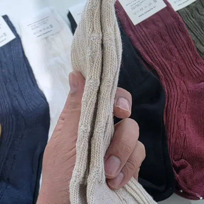 [BUNJANG] Knit Cable-Knit Socks / 겨울 꽈베기 니트 양말