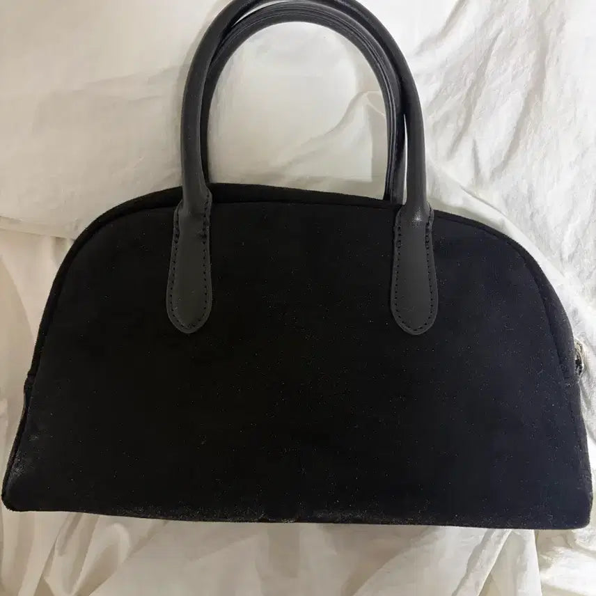 [BUNJANG] Black Suede Tote Bag / 블랙 스웨이드 토트백 가방