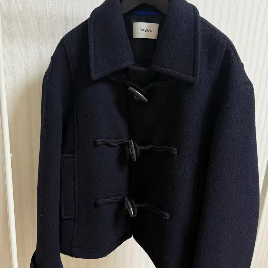 [BUNJANG] Kuho Plus Duffel Short Coat Navy / 구호플러스 더플숏코트 네이비