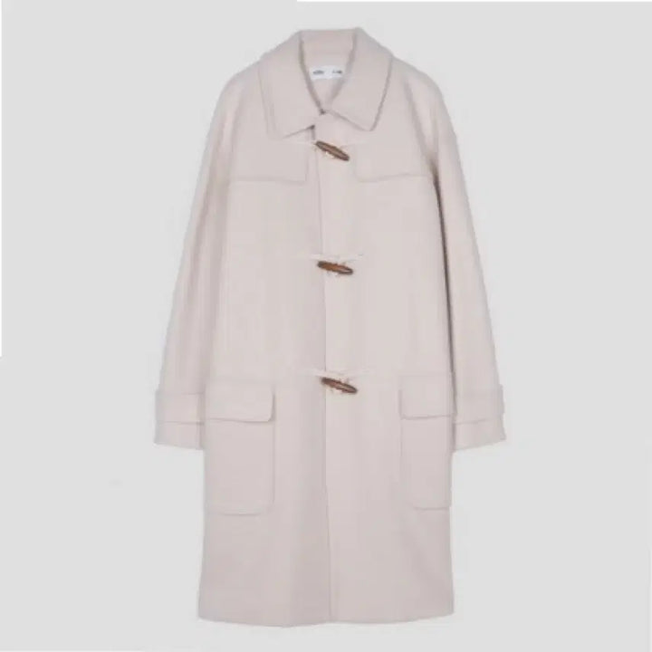 [BUNJANG] Mise-en-scene Flap Pocket Ivory Coat / 미쏘 플랩포켓 아이보리 떡볶이 코트