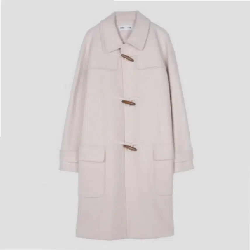 [BUNJANG] Mise-en-scene Flap Pocket Ivory Coat / 미쏘 플랩포켓 아이보리 떡볶이 코트