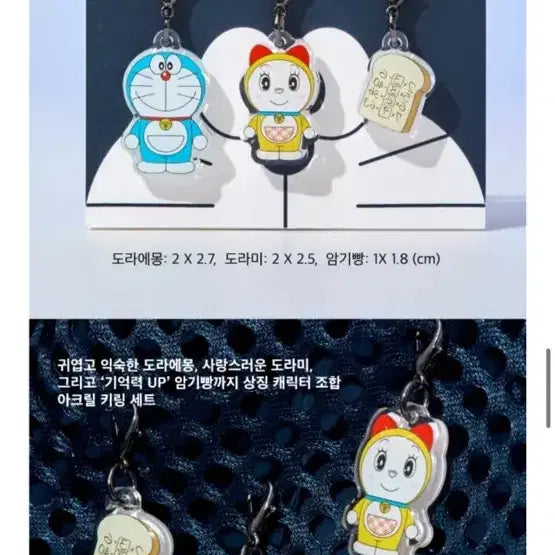 [BUNJANG] Colle Doraemon Bucket Bag and Keyring Bundle Set / 꼴레 도라에몽 버킷백, 키링 2 미개봉 새제품 일괄판매