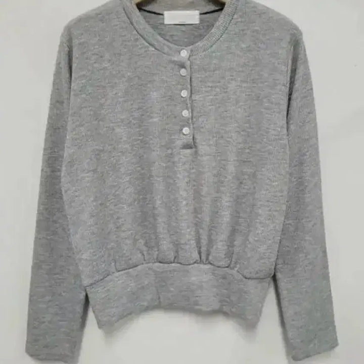 [BUNJANG] Young &amp; Rich Single Button Knit Sweater / 에이블리 영앤리치 단작버튼 맨투맨 니트