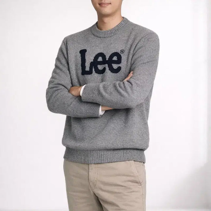 [BUNJANG] Lee Twitch Logo Round Knit / [남여공용-95]Lee 리 빅 트위치 로고 라운드니트