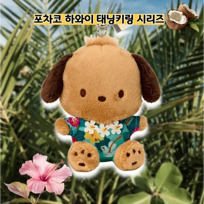 [BUNJANG] Sanrio Hawaii Tanning Character Keyring + Chocolate Set / 일본정품)산리오 하와이 태닝 키링 + 초콜릿 세트(바로배송)