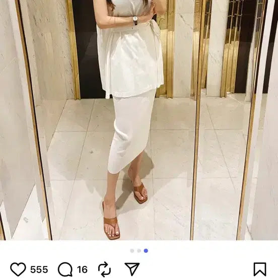[BUNJANG] Haumji Square Flip-Flop Heel Sandals (Brown) / 하엄지 스퀘어플립플랍 힐 샌들(브라운)