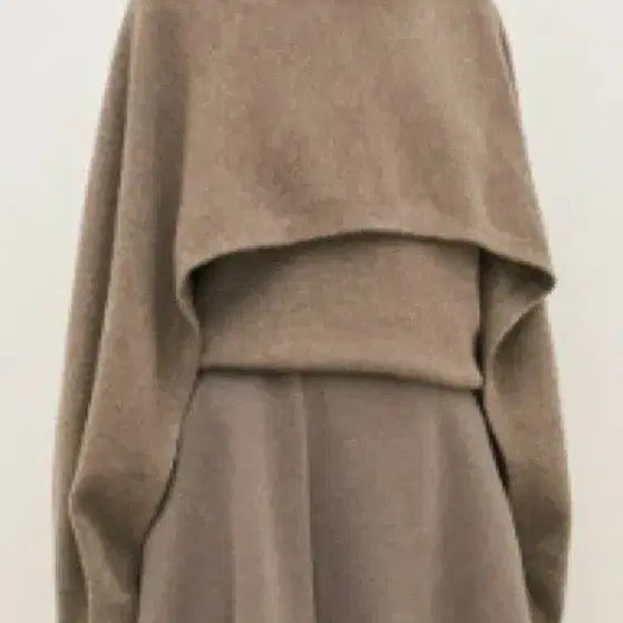 [BUNJANG] TIME Layered Cashmere Turtleneck Knit Brown / TIME 타임 레이어드 캐시미어 터틀넥 니트 브라운