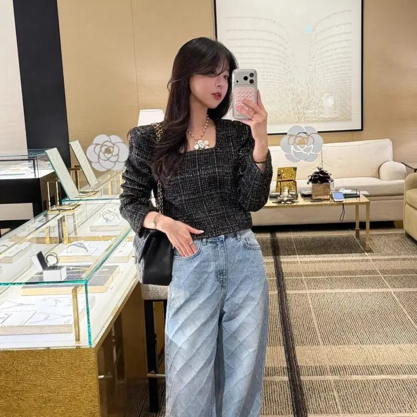 [BUNJANG] Vicinie Velvet Tweed Set (New) / 바이씨니 벨쥬트위드셋업(새상품)