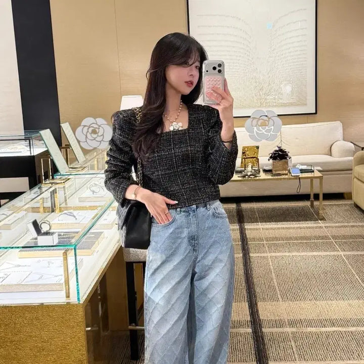 [BUNJANG] Vicinie Velvet Tweed Set (New) / 바이씨니 벨쥬트위드셋업(새상품)